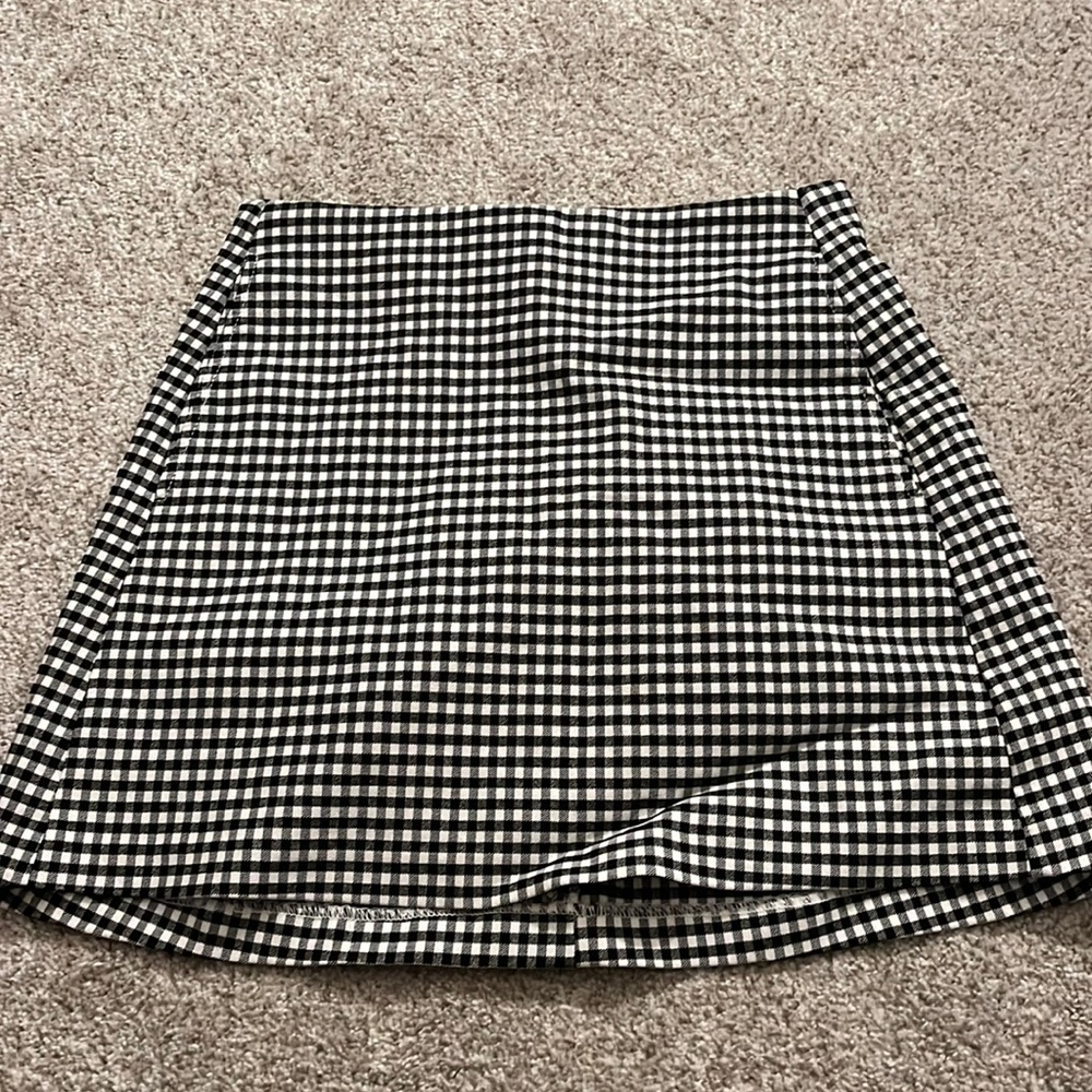 Plaid mini skirt
